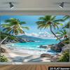 1Pcs Sunny Tropical Beach Dawn Decoration Background Winter Backdrop Decorations For Photo Studio Photo Booth Christams Party