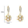 Sweet temperament pearl flower group small ear ring earrings women's new trendy unique design earrings