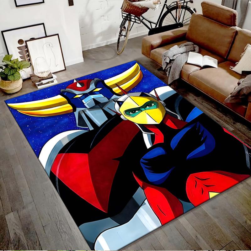 1pc UFO Robot Grendizer4 Design Printed Area Rug Carpet for Bedroom Living Room Home Decor Rugs Mat Non Slip Mat Rug for Bedside