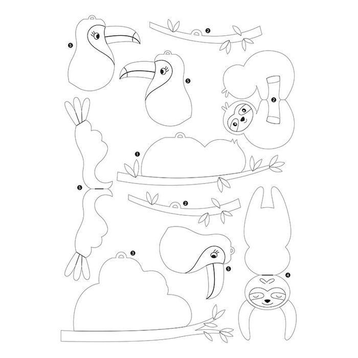 Sloth Mobile Decorating Kit for Kids