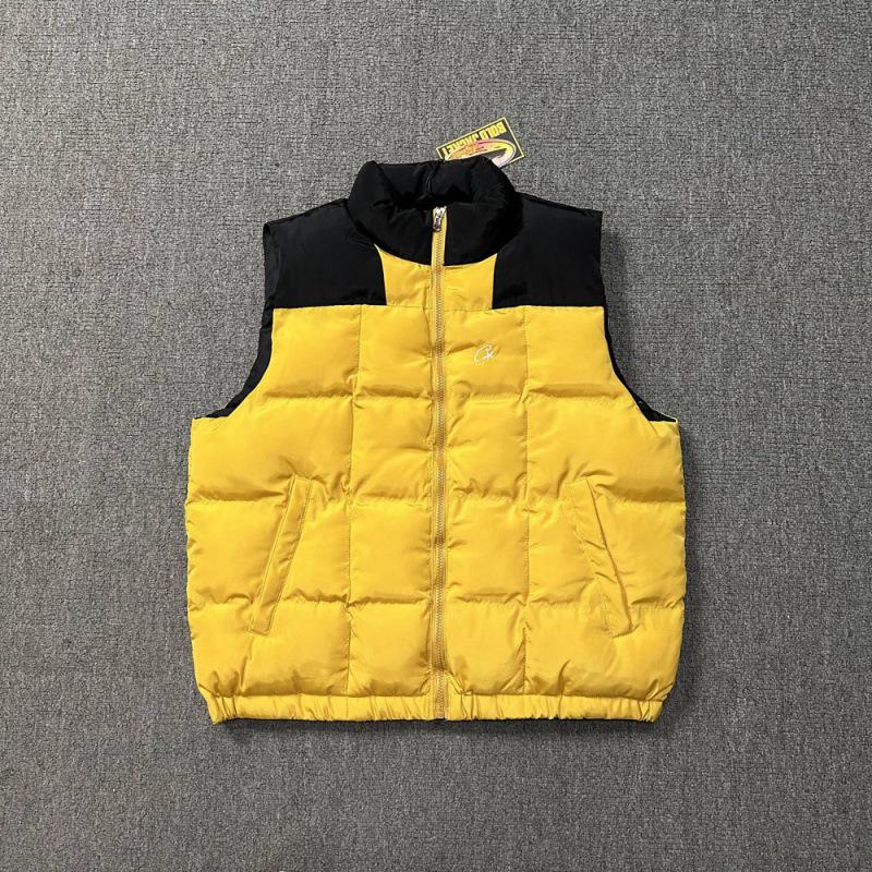Unisex Trendy Color-Block Embroidered Down Vest