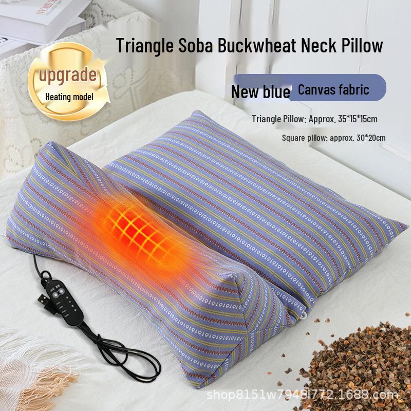Buckwheat Cervical Neck Support Pillow with Removable Core for Adults