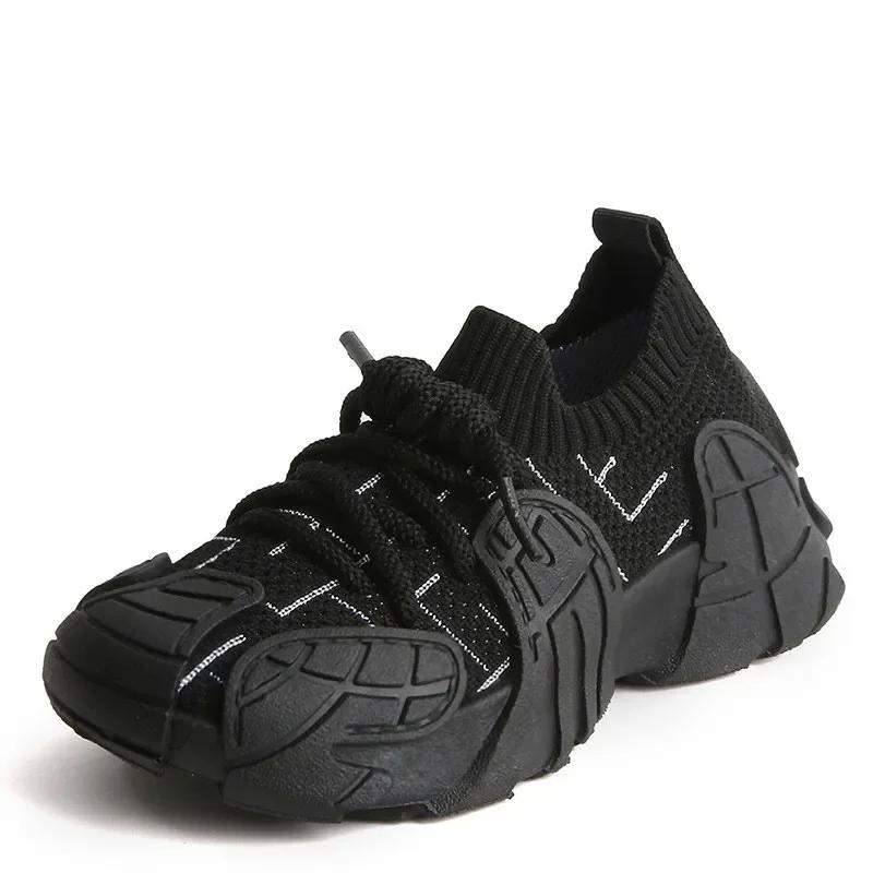 Spring Autumn Soft Soled Women Sneakers Elastic Casual Child Sneaker Fashion Versatile Girls Shoes Comfort Breathable Boy Shoe