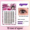 10-Row Autumn Leaf & Sunflower Faux Eyelashes - Flat, Glue-Free