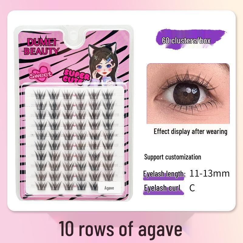 10-Row Autumn Leaf & Sunflower Faux Eyelashes - Flat, Glue-Free