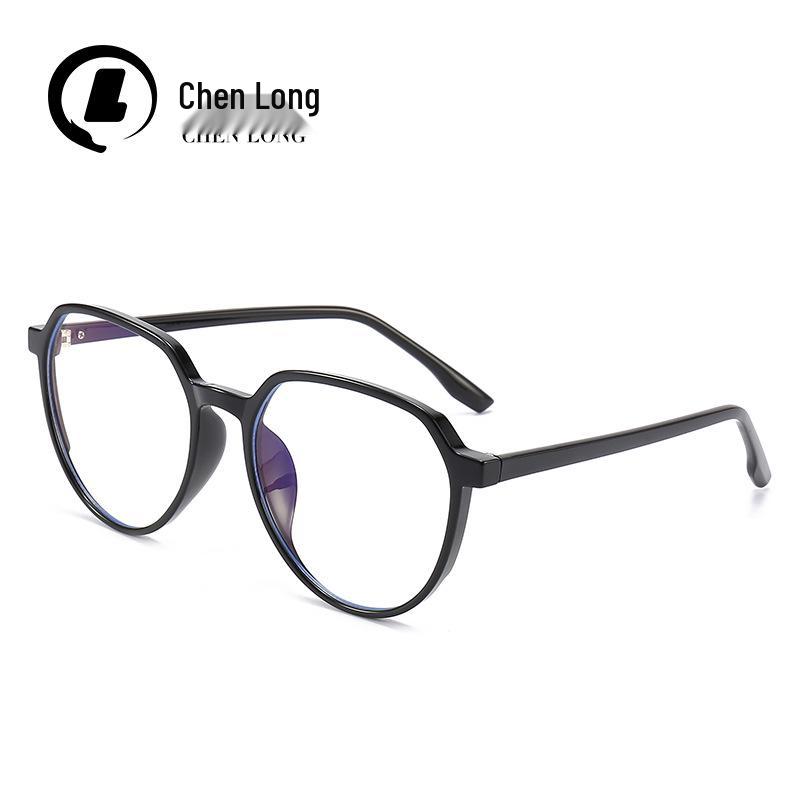 Retro TR90 Transparent Eyeglasses Frame 3C103: Anti-Blue Light Plain Glasses for Men & Women with Pin Cap