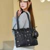 JYL TS Women's Sling Bags  Large Capacity Bag 001 Hand Shoulder PU Embroidered Flower Fashion Women Bag