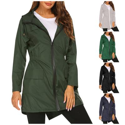 Damen Casual Outdoor Leichte Regenjacke Kapuzenjacke Windjacke