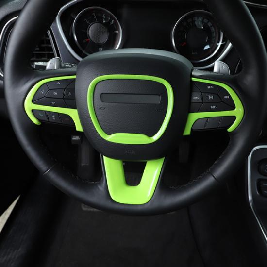 Zielona Osłona Dekoracyjna Kierownicy dla Dodge Charger/Challenger i Durango 15+