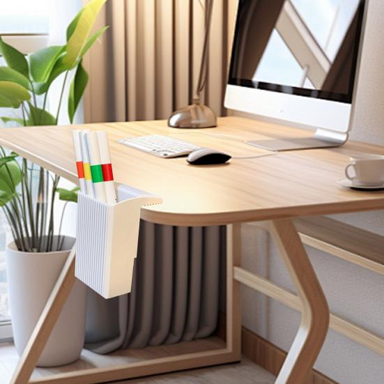 Pennhållare Underbordsförvaringslåda Multifunktionell Bordsklämma Organizer för Pennor Hörlurar Laddningskablar Och Tillbehör