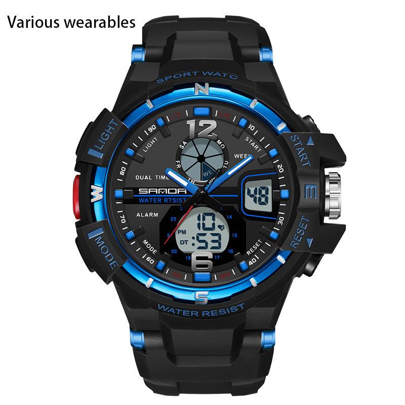 Couple Electronic Watch Multi-functional Outdoor Mountaineering Luminous Waterproof Men's and Women's Watch Alarm Clock Couple Watch