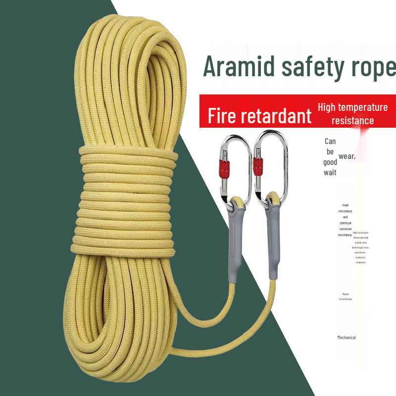 Aramid Fiber Fire Safety Rope: Flame Retardant, High-Temperature & Wear/Chemical Resistant, High-Strength, Free Shipping