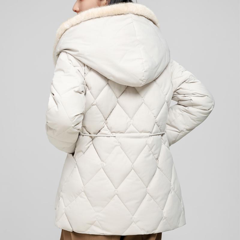 Mode Damen Wintermäntel Kapuzen Elegant Dick Warm Winterparkas Damenjacke