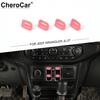 4X Window Lift Switch Adjustment Button Trim Decor Cover For Jeep Wrangler JL JT