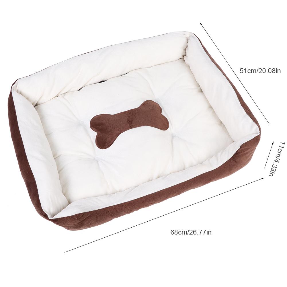 Bone Coffee Beige Four Seasons Soft Warm Pet Bed Mat Comfortable Pad Cushion Supplies for Cats Dogs