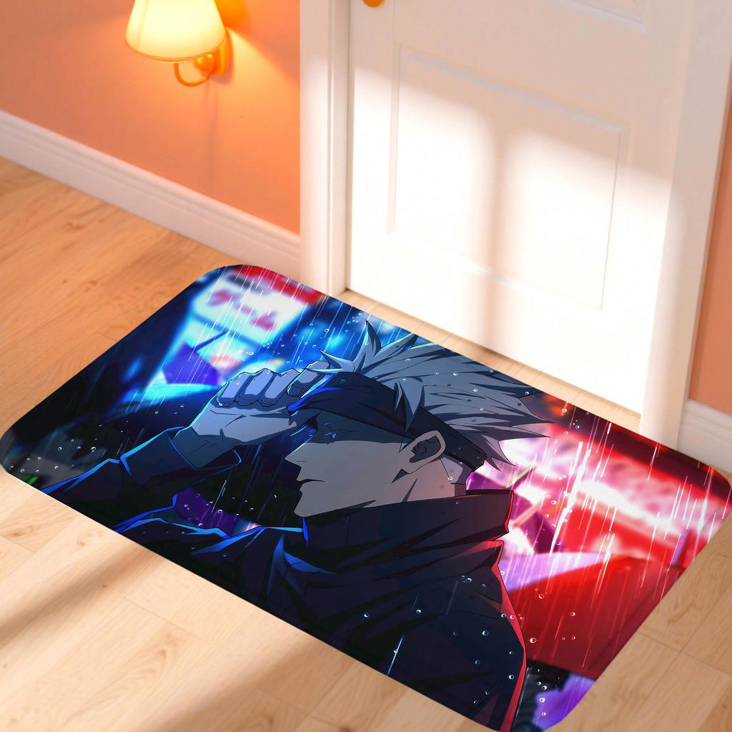 Jujutsu Kaisen Doormat Gojo Satoru Foot Mat Room Mats Bedroom Rug Home and Decoration Motorcycle Carpet for Kitchen Non-slip Pad