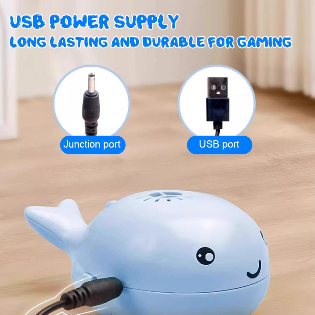Whale Levitating Cat Toy USB Powered Whale Shaped Cat Toy Portable Floating Whale Balls Toy Fun Entertainment for Kittens