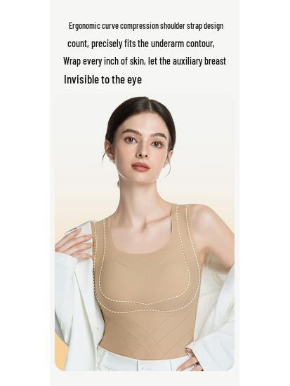 Women's Lifting Warm Vest: Slim Fit Sleeveless Base Layer with Heating, Chest Pads, and Abdomen Support for Autumn and Winter