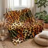 Leopard and Floral Fusion 1 Theme Blanket Lightweight Warm Flannel Blanket Decorative Throw Blanket for Home Decoration