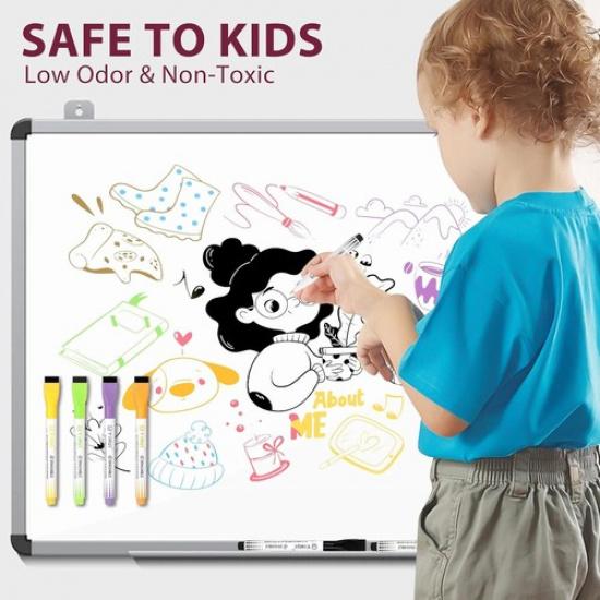 Ultra Fine Tip Magnetic Dry Erase Markers, 0.7mm Fine Tip Whiteboard Markers wit
