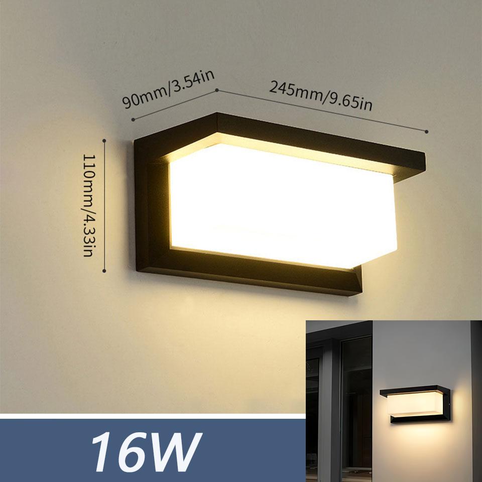 LED Wall Lamp Waterproof IP66 Motion Sensor Wall Light Indoor Outdoor Light Porch Lights Balcony Garden Lights Outdoor Wall Lamp