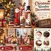 Wooden Christmas Tabletop Ornaments Santa Christmas Figurines  Home Decor