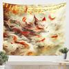 Castle Fairy Fox Pattern Tapestry Red White Fox Tapestries for Room Starry Sky Cloud Wall Hangings Art Mysterious Animals Home