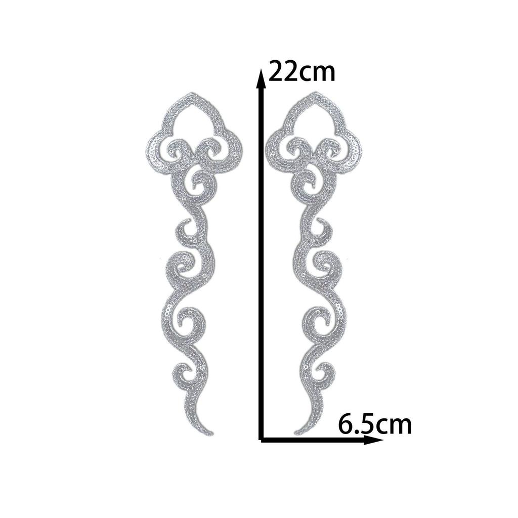 Gold And Silver Stage Opera Embroidery Diy Clothing Accessories Cloth Stickers Ancient Clothing Sequins Ironing Clothing Ethnic Decorative Decals