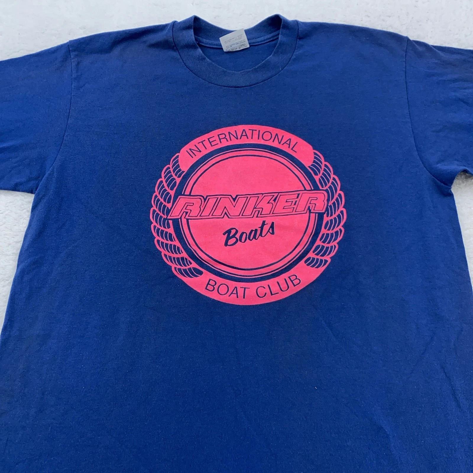 Vintage Rinker Boats Shirt Mens Medium International Boat Club Graphic 80s Tee S