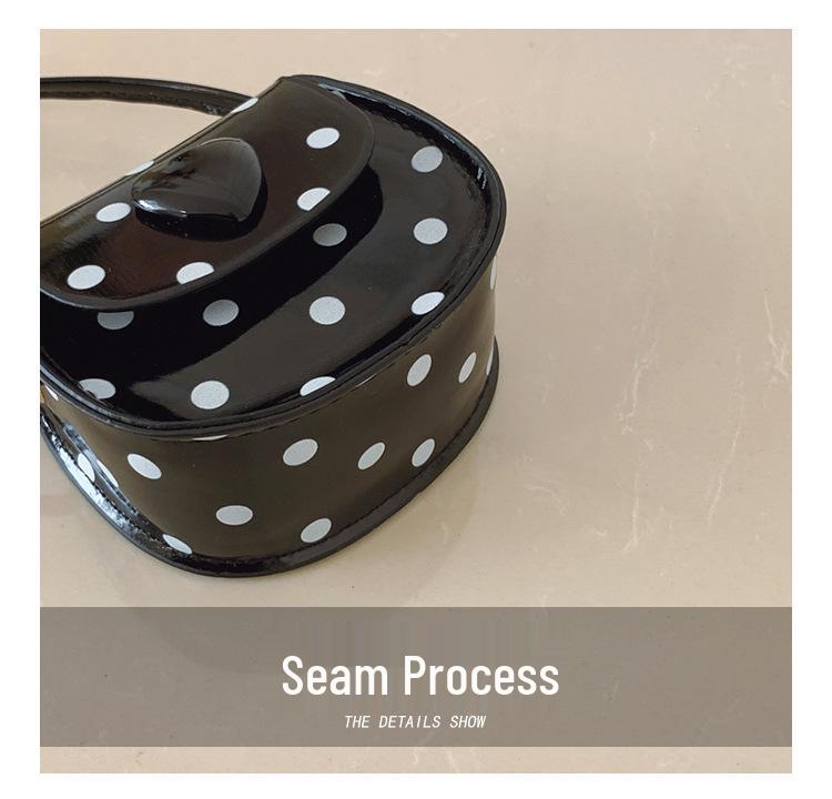 Argyle Polka Dot Mini Crossbody Bag for Girls - Cute Handheld Shoulder Bag