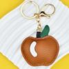 Apples Keychain Pendant Cute Apple-Shaped Leather Keychain Charm Colorful Fruit Bag And Car Pendant Soft Versatile Purse Charm for Women Tote Bags