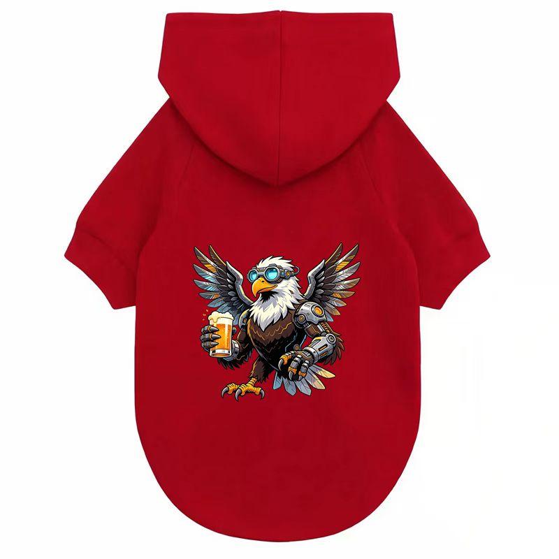 Cool Eagle Pet Hoodie, Dog Sweatshirt, Fun Print, Summer Breathable XS 0.45-0.9kg