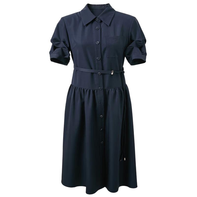 Sancai 2026 Summer Waist-Cinching A-Line Shirt Dress L 165/88A