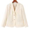 Damen JK Blazer Anzugjacke Revers Langarm Zweiknopf Lässig Arbeit Interview Mantel