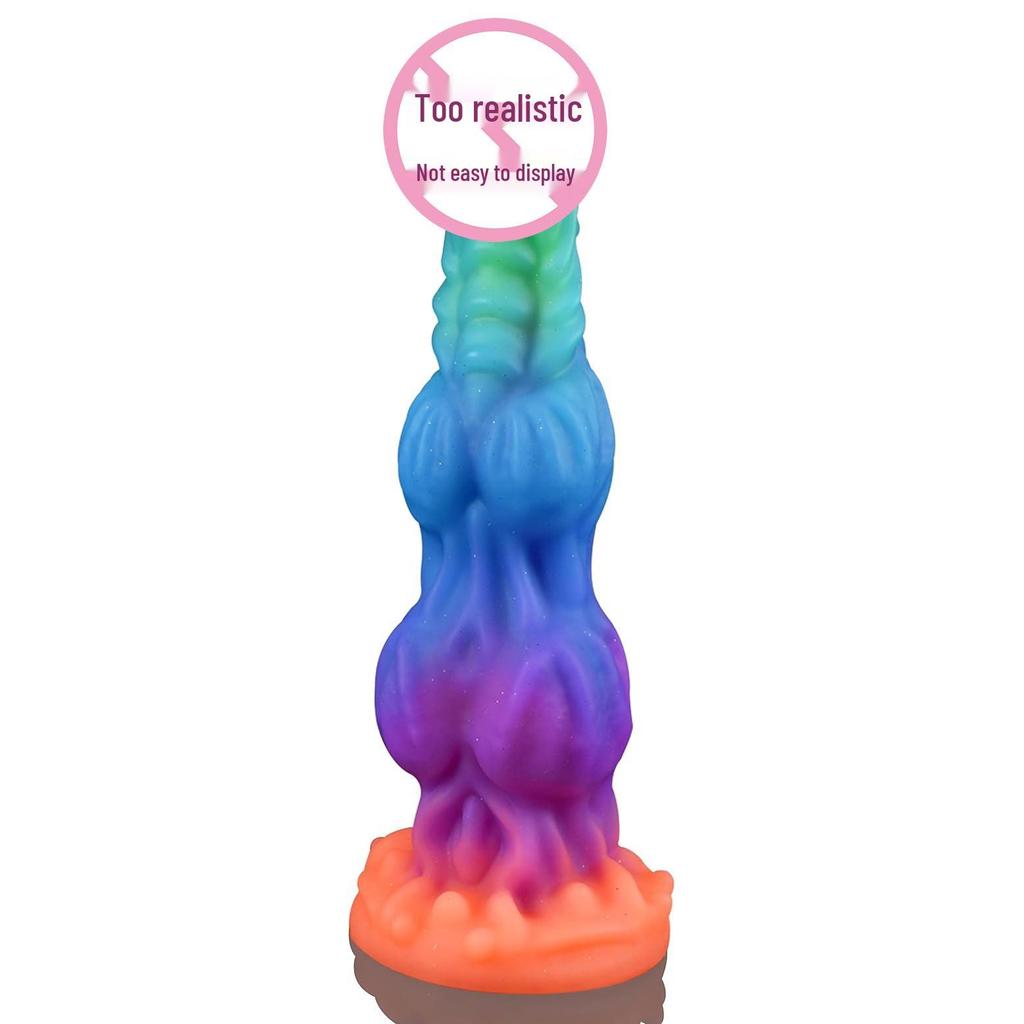 Alien Double Knot Silicone Anal Plug Dog Pendant SM Toy