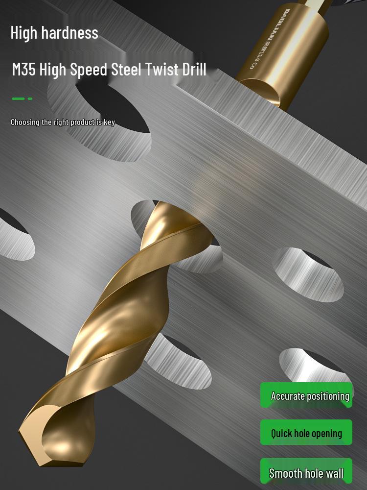 Hex Shank High Hardness Cobalt HSS Twist Drill Bit Set for Stainless Steel and Iron