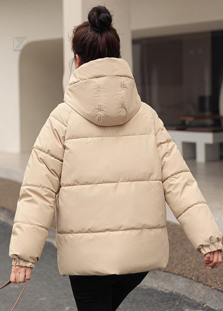 Kayiyasu Short Down Jacket with Padded Warm and Comfortable for Fall and Perfect for Casual and School Women's Hood, Outerwear, Winter, Wear,