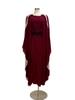 Elegantes einfarbiges Blumen-Kaftan-Kleid - Nahöstlicher Stil