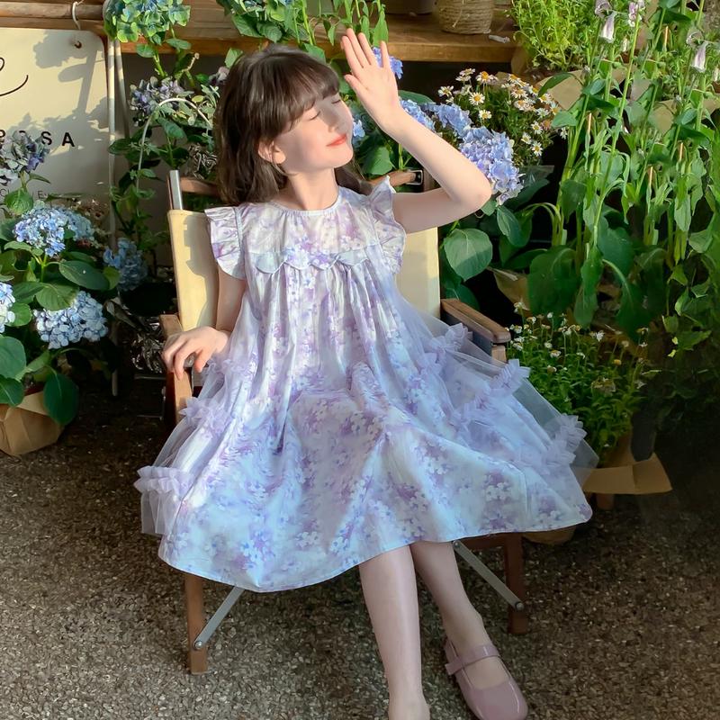 Girls  Summer Floral Princess Dress 130