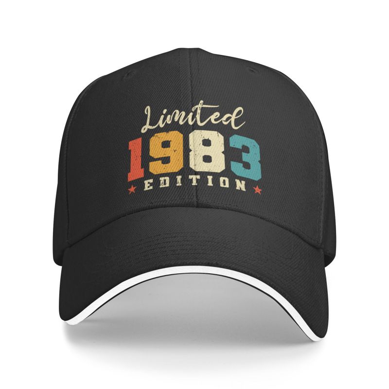 

Custom Limited 1983 Edition Birth Baseball Cap Unisex Women Adjustable Dad Hat Streetwear