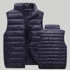Couple Winter Waistcoat Thick Padded Windproof Cold Resistant Unisex Sleeveless Stand Collar Zipepr Closure Neck Protection Smooth Down Coat