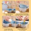 Plastic Egg Boiler Dual Cavity Microwave Poacher with Lid, Heat Resistant Double Hole Steamer, Compact Cooker Quick Breakfast Tool Nutritious Maker