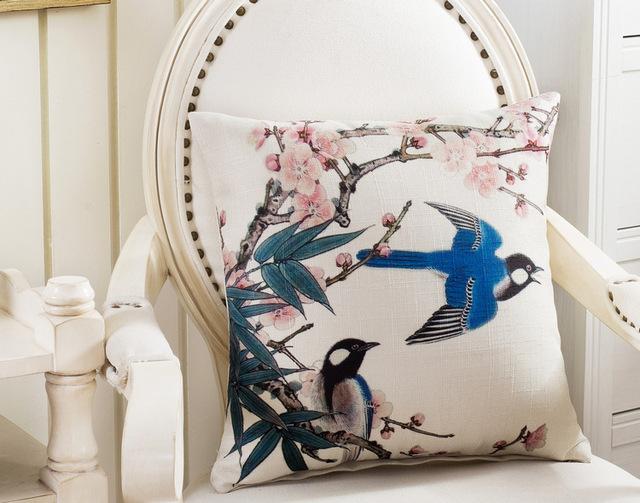 Ink Wash Style Patterns Throw Pillow Cover With Short Plush Print For Living Room Sofa Decoration Cushion Cover Pillow Covers