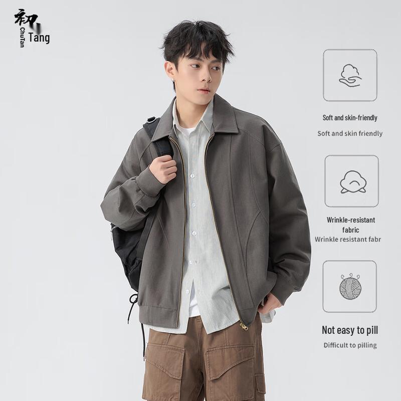 Herren Chutang American Retro Gewaschene Baumwolle Workwear Jacke