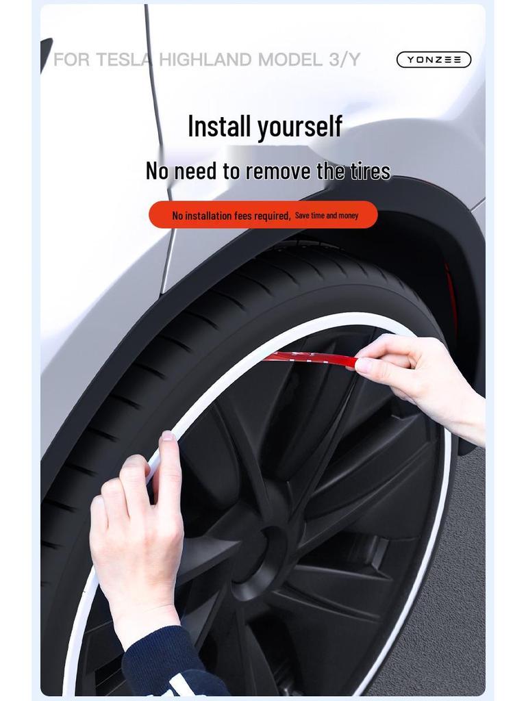 Acessórios Protetor de Anel de Cubo de Roda 19" 20" para Tesla Model 3/Y