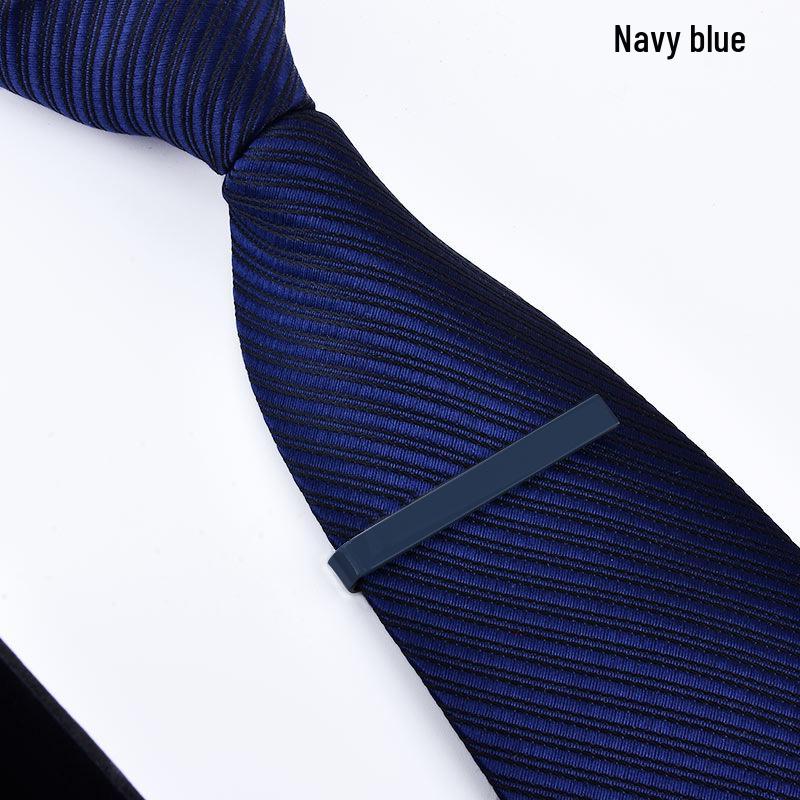 Men's Silver & Gold Tie Clip with Engraved Logo - Minimalist Design