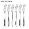 6/16/20/24Pcs Sliver Tableware Stainless Steel 304 Cutlery Set Western Knife Fork Spoon Mirror Dinner Set  Elegant Flatware