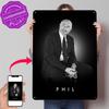 Phil Collins D Textur Metallposter Benutzerdefinierte Wandkunst Blechschild Geschenk für Mancave Raumdekoration Innendekoration Gaming