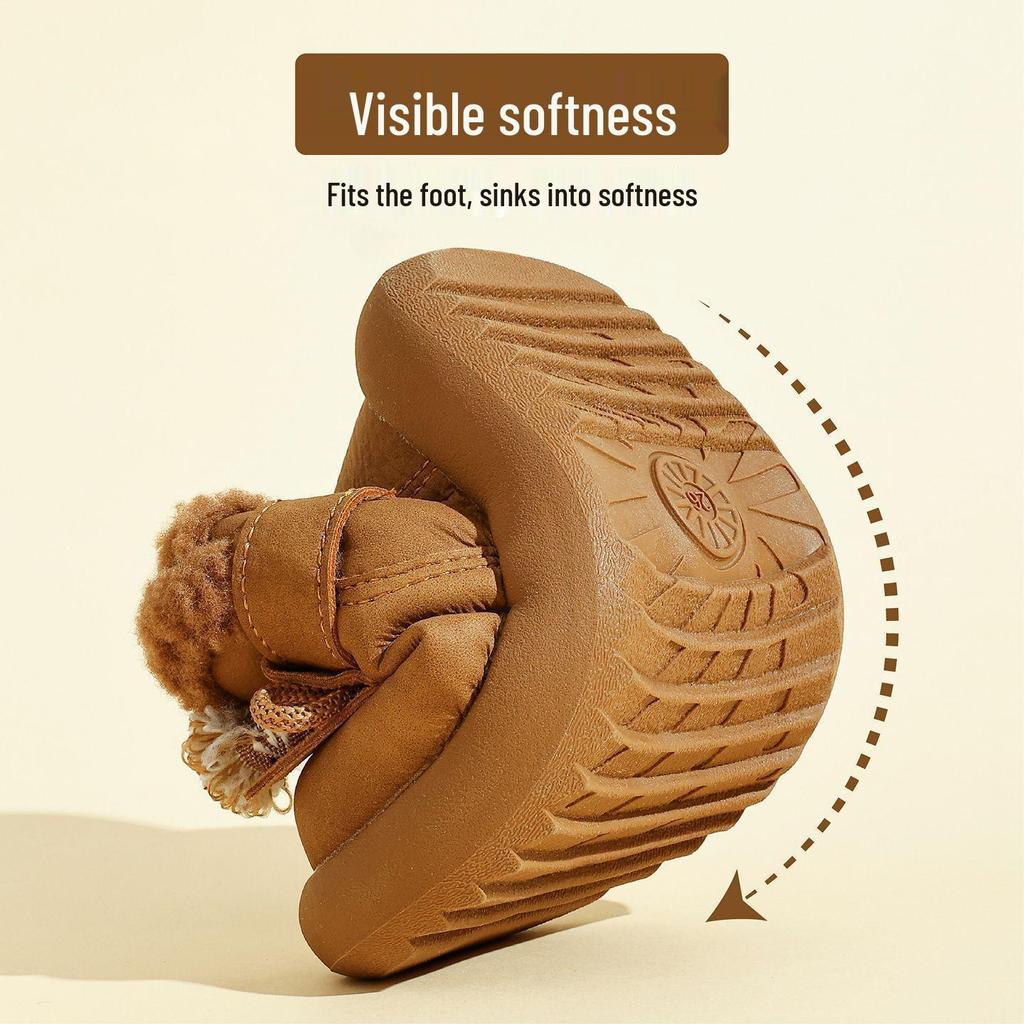 2025 Winter Children's Velvet-Lined Cotton Boots for Girls and Boys