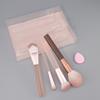 New 4 makeup brushes set, foundation brush, loose powder brush, grooming brush, eyeshadow brush, travel makeup brush PVC gift box now